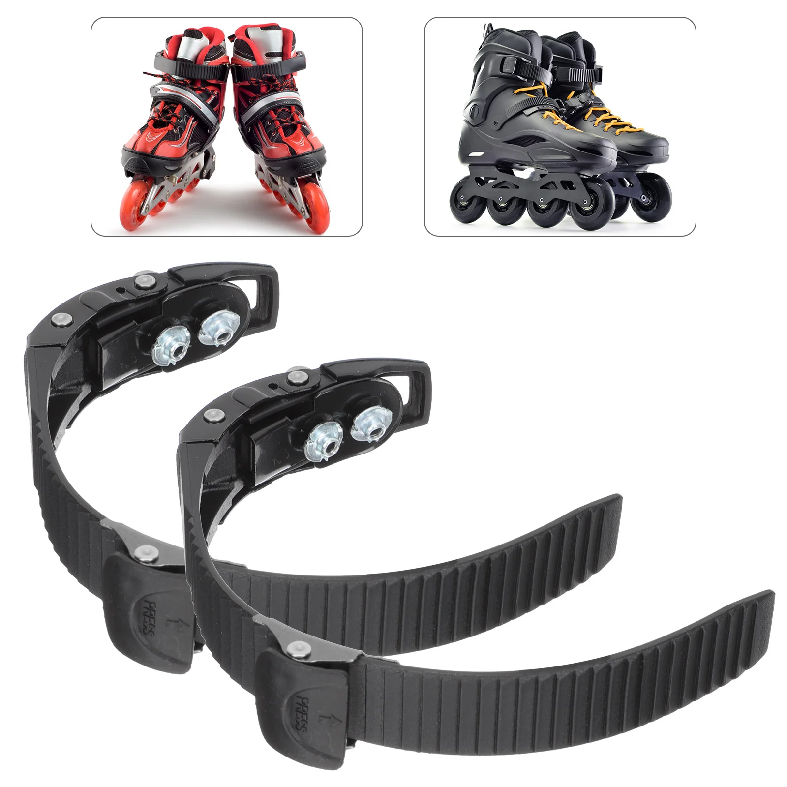 

2 Pcs Roller Skate Energy Belt Buckle Replaceable Strap for Ice Skates Skating Supplies Shoes Fixing Straps Portable Miss