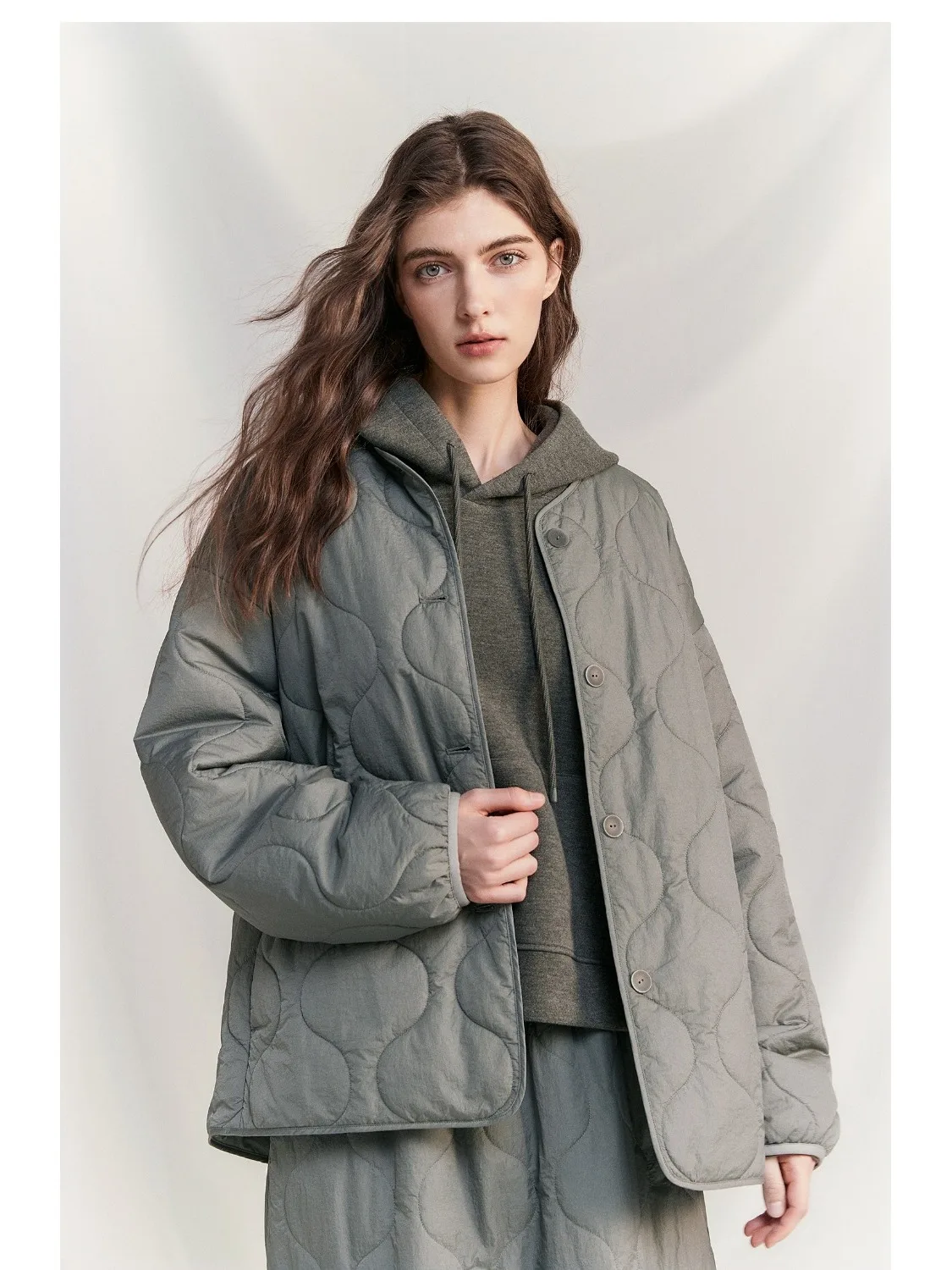 

Lightweight Padded Cotton ort Jaet Women's Winter New Sle Color Casual Inner Warm Small Size Cotton Top