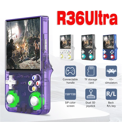 Consola de videojuegos portátil ultra retro R36, sistema Linux de código abierto, consola de juegos portátil con pantalla IPS de 4,0 pulgadas