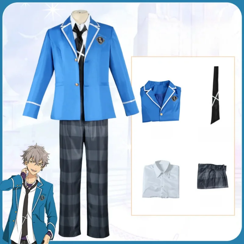 Peruka do cosplayu Ensemble Stars Narukami Arashi/Morisawa Chiaki/Nagumo Tetora/Ogami Koga, strój kostiumowy, mundurek szkolny jk