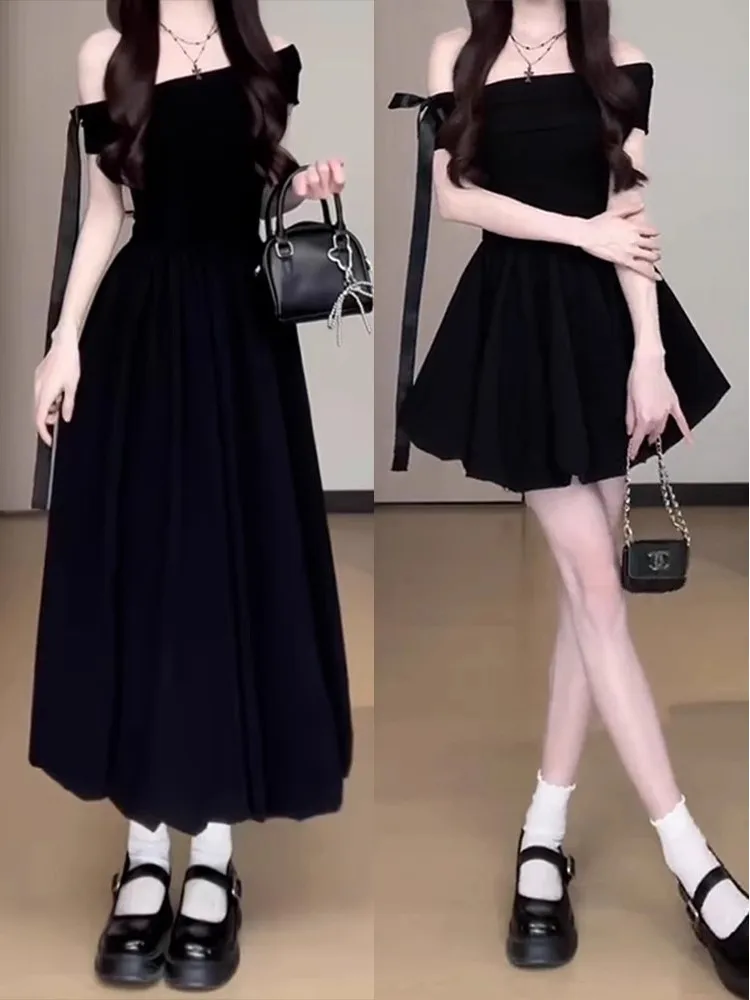 Red One-Shoulder Sweet Style Women's Dress Slim Fit Short Skirt Breathable Skin-Friendly Summer Fashion 2026 New Arrival