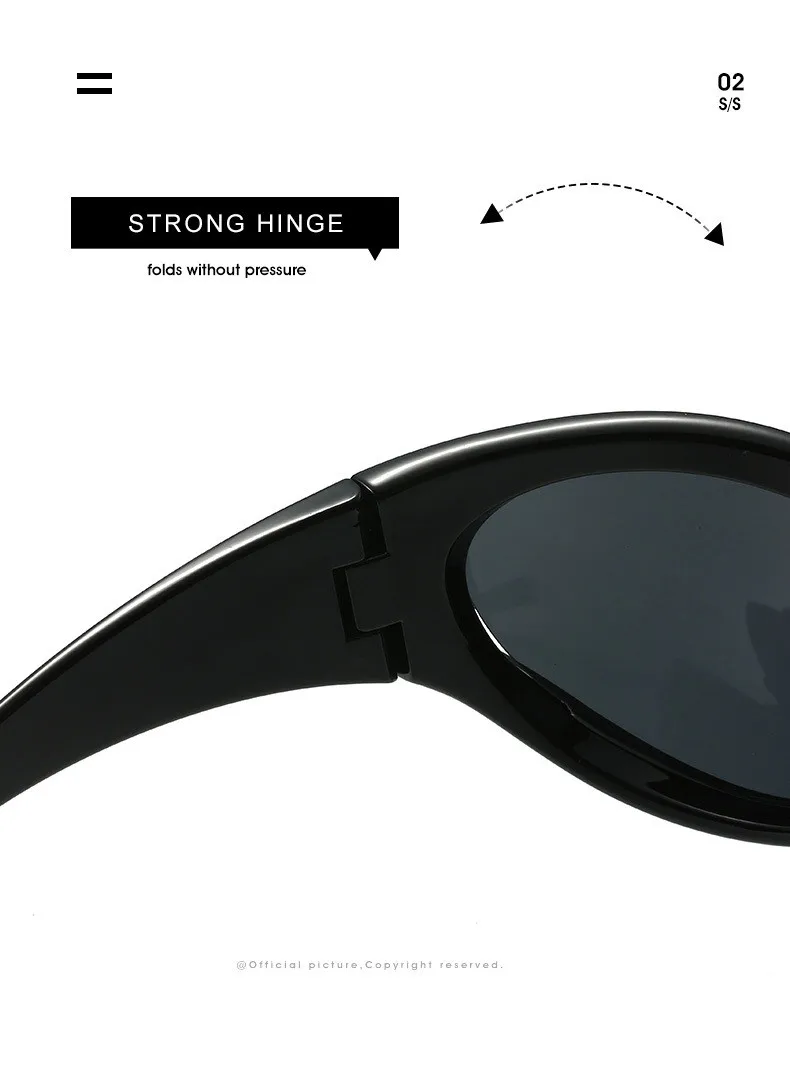 Dynamo Cat Eye Sonnenbrille Frauen Luxus Marken designer neu in Mode runde Sonnenbrille für Männer y2k Punk Sport brille männlich – Detail 4