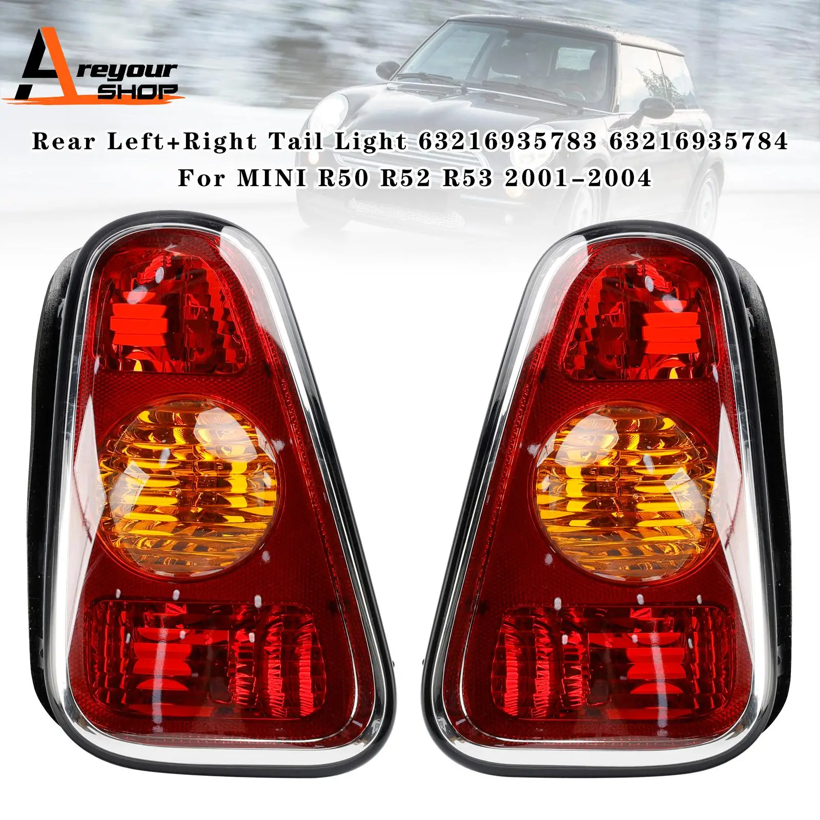 Rear Left+Right Tail Light 63216935783 63216935784 for MINI R50 R52 R53 2001 2002 2003 2004