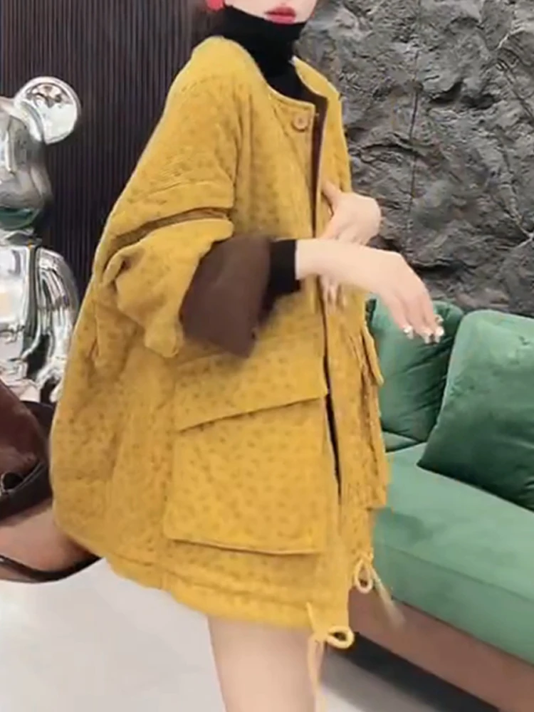 

Ретро-корейский женский хлопковый жилет с большими карманами, цветочным принтом, утепленный, для похудения, зимняя верхняя одежда