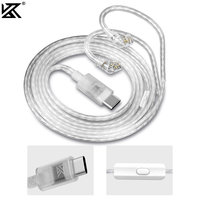 KZ Original Headphone Cable Type C Silver-Plated Upgrade Cable Replacement 2pin Earphone Wire For EDX Pro/ZS10 Pro/ZSN PRO