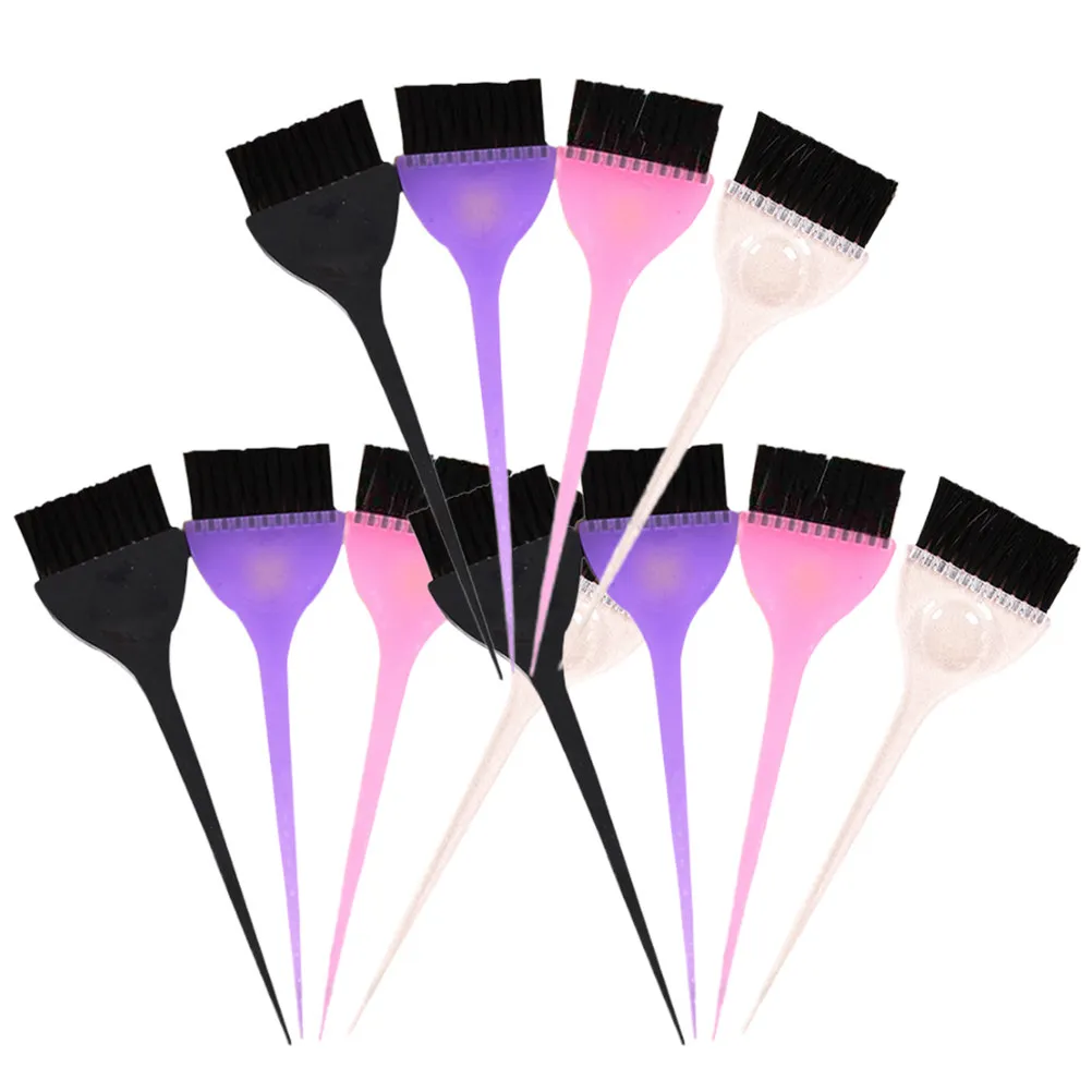 

12Pcs Hair Tint Brushes Smooth Handle Durable Hair Dyeing Tool for Professional Salon Home Use Hairdressing Tool