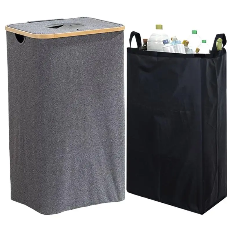 

105L Large Portable Laundry Basket with Lid Foldable Laundry Hamper with Lid Saves Space in Lockers Suitable for Travel Home Use
