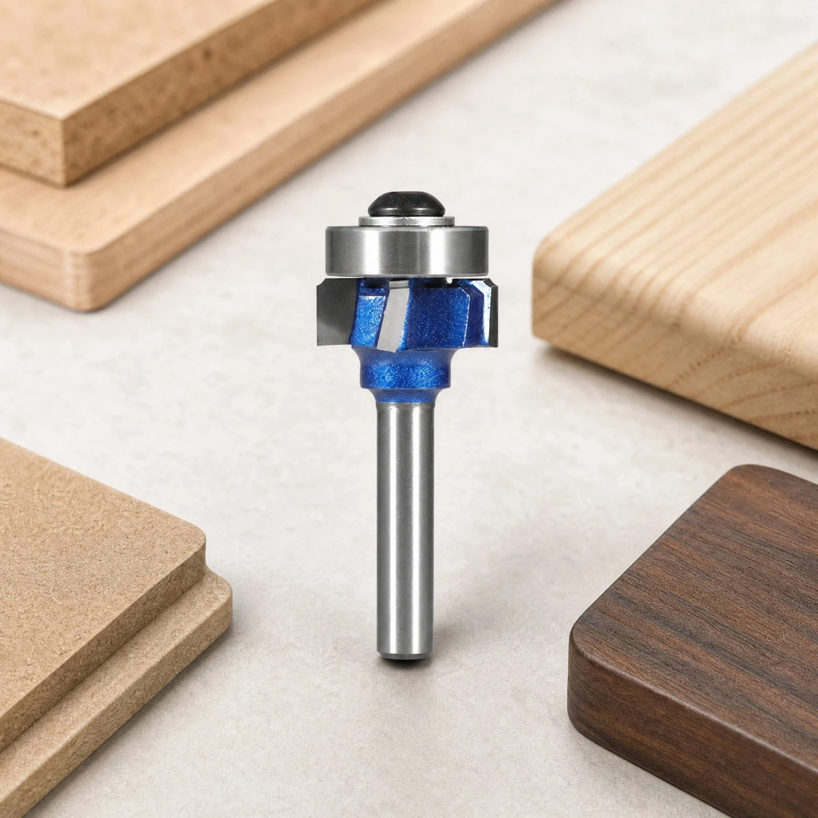 Four-Edge Tungsten Steel Router Bit Stable Radius Profiling Router Bit Woodworking Cutting Tool Coated Burrrelease