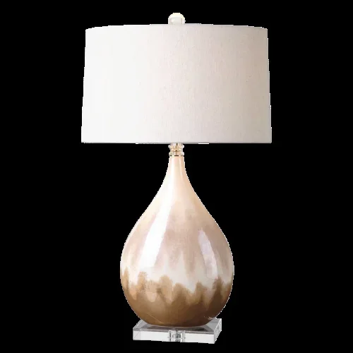 High-end customized pearl glazed ceramic desk lamp bedside lamp bedroom bedside lamp post-modern creative decorative desk lamp