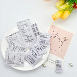 100 Packs 0.5/3/5/10g Non-Toxic Silica Gel Desiccant For Jewelry Storage Moisture Resistant Desiccant DIY Home Life Dehumidifier