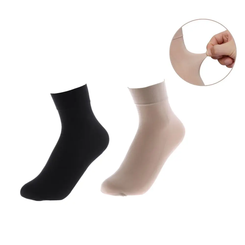 Fashion 1/5 Pairs Wide Mouth Socks Warm Comfortable Length Socks Solid Color Nylon Ankle Socks Winter