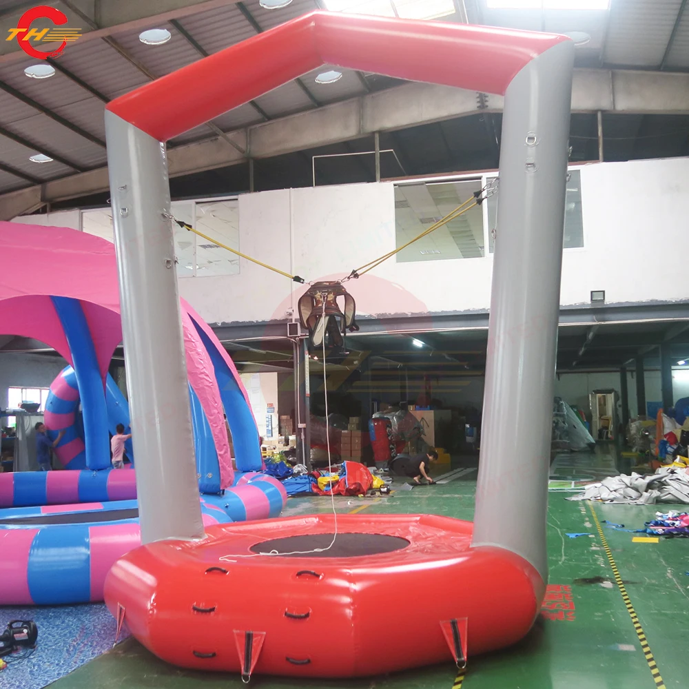 Free Shipping Best Quality Outdoor Commercial Inflatable Bungee Jump Free Jumping Game for Carnival Rental