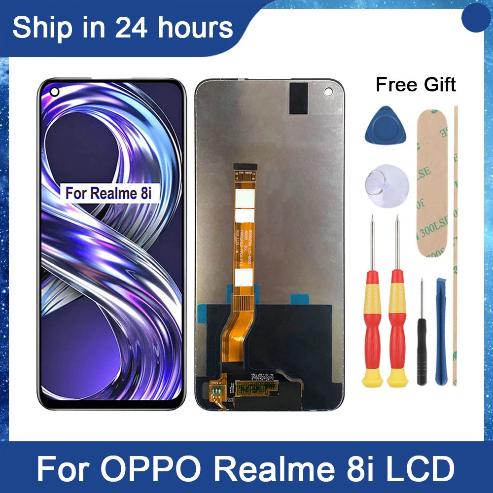 

AiNiCole 6.6'' For OPPO Realme 8i LCD Display Touch Screen Digitizer Assembly RMX3151 oppo realme 8i LCD Screen Replacement