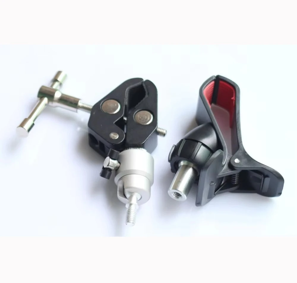 Unité de serrage + support universel adaptateur support pour trépied téléphone smartphone, pince supérieure au système de support de téléphone