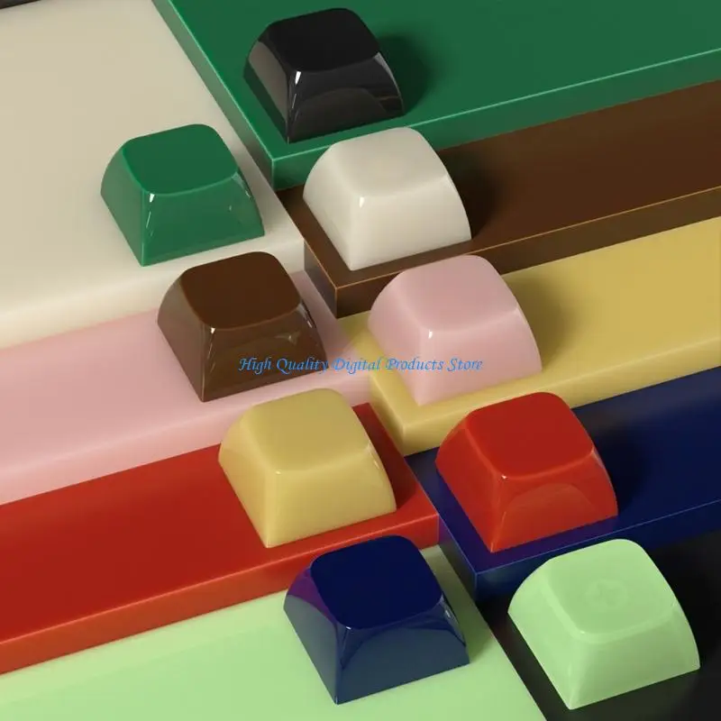 U2JE 10PCS Jelly Blank Keycaps มีคุณสมบัติการระบุจุดด่างสำหรับการเล่นเกมและการเขียนโปรแกรมคีย์บอร์ดเครื่องจักรกลเชิงกลไก