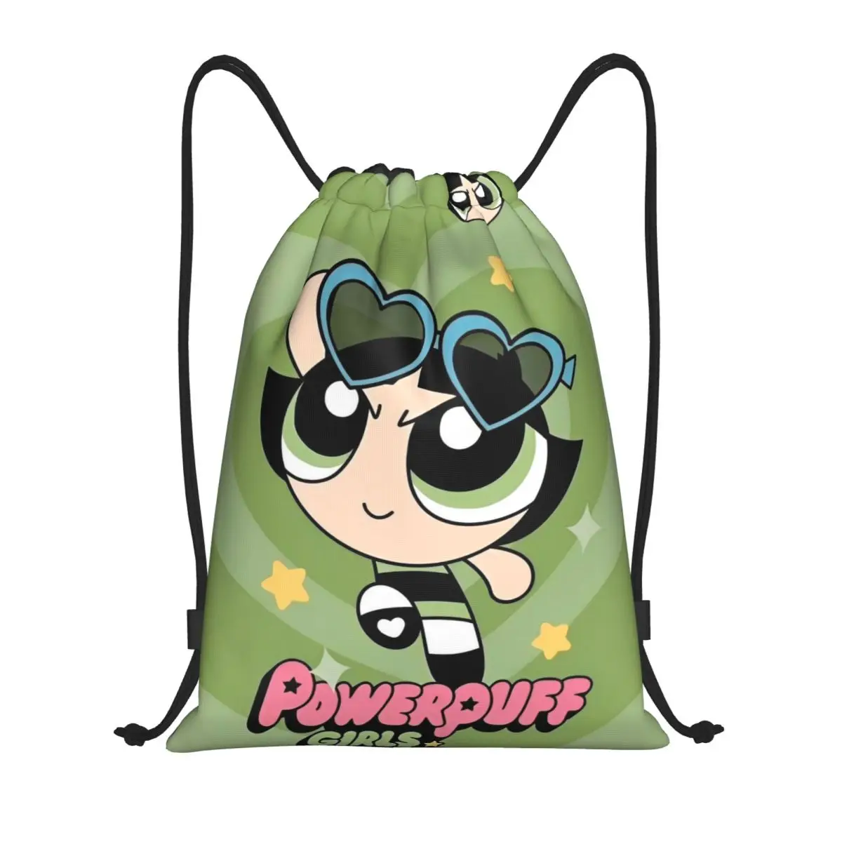 

Милый рюкзак с рисунком P-Powerpuff для девочек на шнурке, спортивный рюкзак для спортзала, сумка на шнурке для тренировок