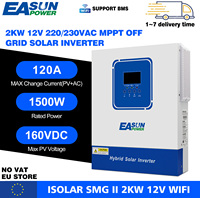 EASUN POWER Hybrid Solar Inverter 2.2KW 2KW 12V Off Grid 220VAC PV Input 450VDC Built-in 80A MPPT Solar Charger With WIFI in EU