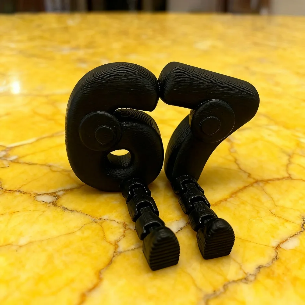 3D Printed Articulated Number 6 & 7 Figurines, Movable Joints Decor Figures, Desk Ornament Home Table Decor Gift