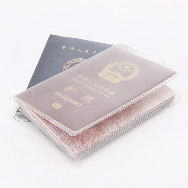 1PC Travel Waterproof Dirt Passport Holder Cover Business Credit Card Holder Case Pouch Wallet Transparent PVC ID Card Holders