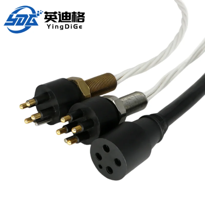 High-current Deep Sea Underwater Connector Waterproof Plug 4 Pin Male/Female Cable IP68 Standard 5-50A 100-1500V