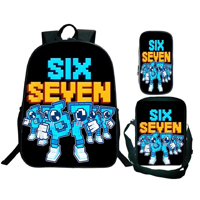 Six Seven 67 Letter Printed Backpack Student School Shoulder Bag Kids Cute Travel Backpack Children Birthday Gift 3Pcs/Set