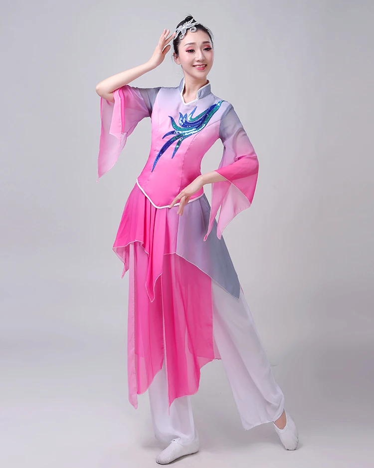 Women's Hanfu Chinese style classical dance performance costume women's Yangko fan dance costume folk dance performance costume