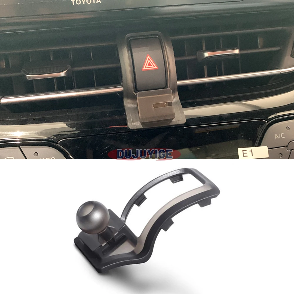 Car Mobile Phone Holder Special Fixed Bracket Solar Magnetic Wireless Charging For Toyota CHR CH-R 2017-2023 2018 2019 2020 - Image 3