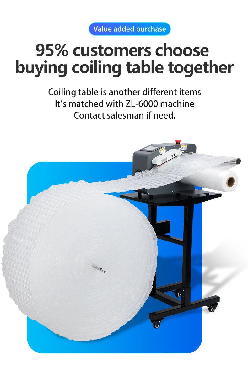 Air Cushion Machine Factory direct sales Pouch Automatic Portable Pillow Air Bubble Packaging Making Machine Machine Zl6000