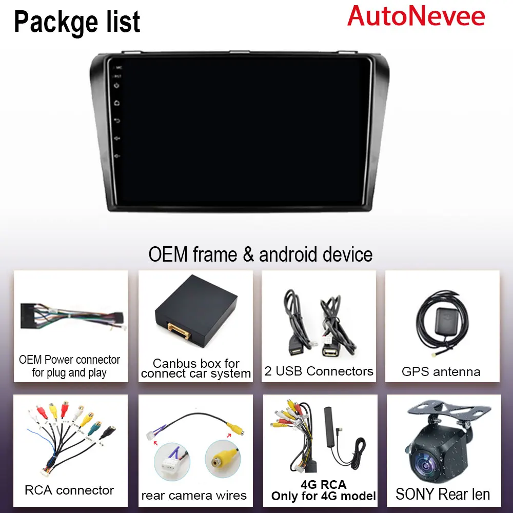 Android 13 Per Mazda 3 I Per Mazda3 BK 2003 - 2009 Autoradio Lettore video multimediale Navigazione GPS Unità principale Stereo No 2din DVD