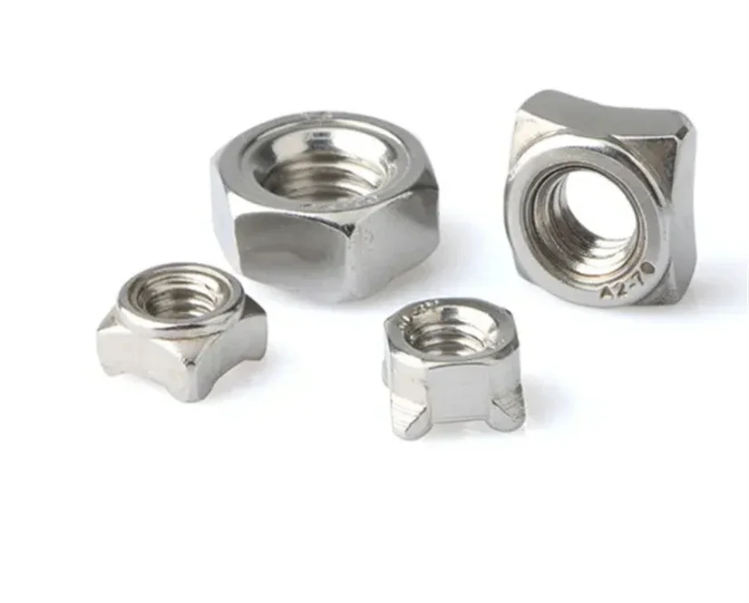 B Type Stainless Steel Welded Square Nuts 304 Four Corner Spot Tight Lock Weld Nuts