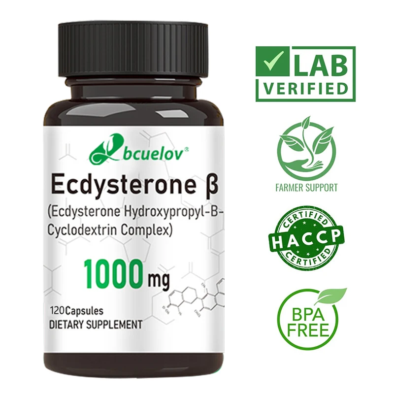 Integratore Ecdysterone - Potenziatore di forza quotidiana, Aumenta la massa muscolare, Supporta lo sviluppo muscolare, Bruciare i grassi, 120 capsule