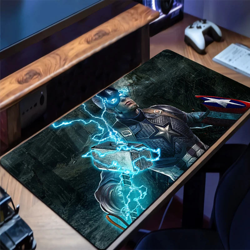 Mouse Pad M-marvel C-captain A-america Gaming New Mousepad MousePads Cool Table Keyboard Pad Non-Slip Soft Computer Desk Mat