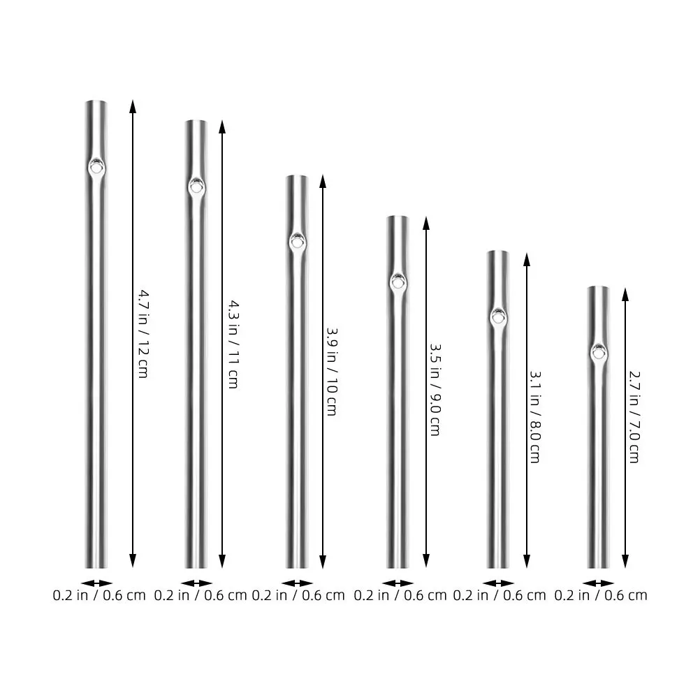 

12Pcs Wind Chime Tubes DIY Metal Replacement Pipes Decorative Hanging Tubes for Garden Porch Patio Wind Chime Parts Accessories