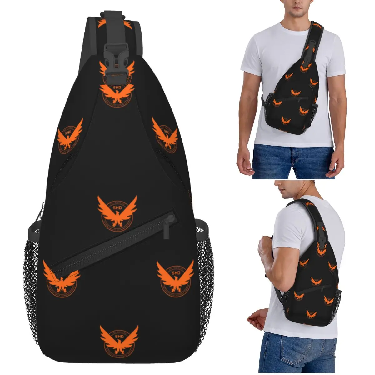 

The Division 2 Shd Strategic Homeland Division Нагрудная сумка Мужской рюкзак через плечо на слинге Нагрудная сумка Походная рюкзак Сумка на плечо