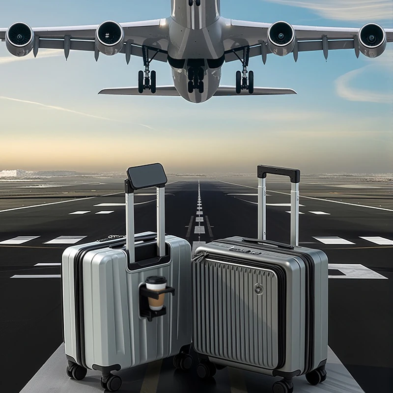 

Дорожный чемодан Дорожная кабина с боковым открытием Крышка с глубоким отделением и портом для зарядки Большая вместимость Расширяемый 18-дюймовый чемодан на колесиках