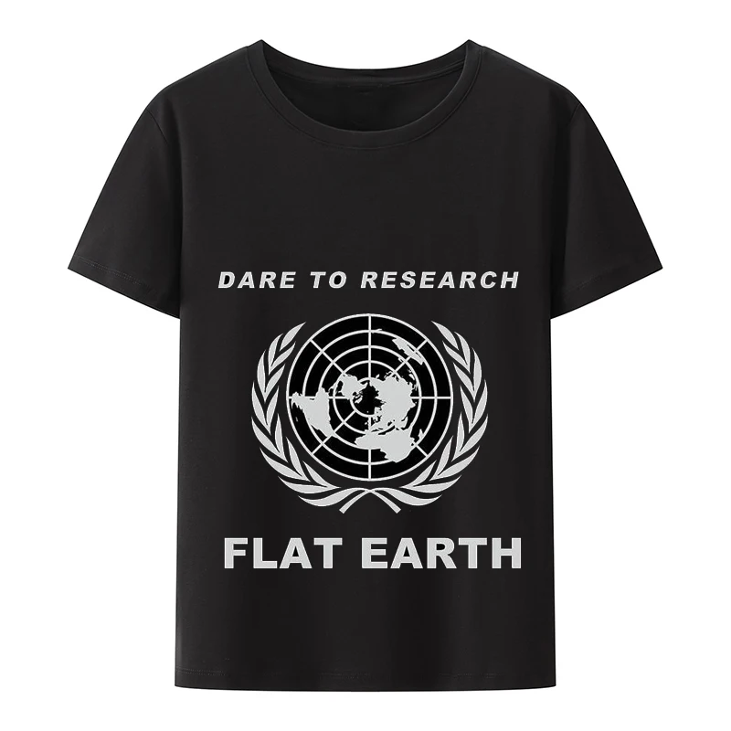 Flat Earth Society Logo Conspiracy Theory Earthers Gift T-Shirt for ManDesign Tees Summer Youth T Shirts Leisure Street Fashion