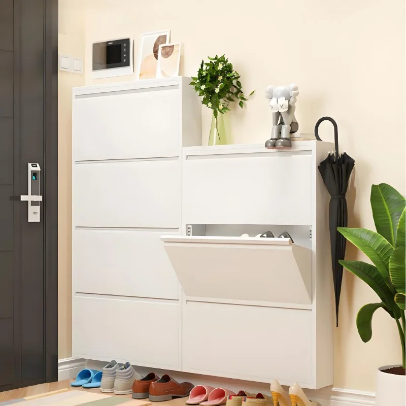 

Индивидуальный ультратонкий стальной шкаф для обуви, домашний шкаф-тумба для прихожей, компактный встроенный шкаф для обуви для малогабаритных квартир, простой дизайн