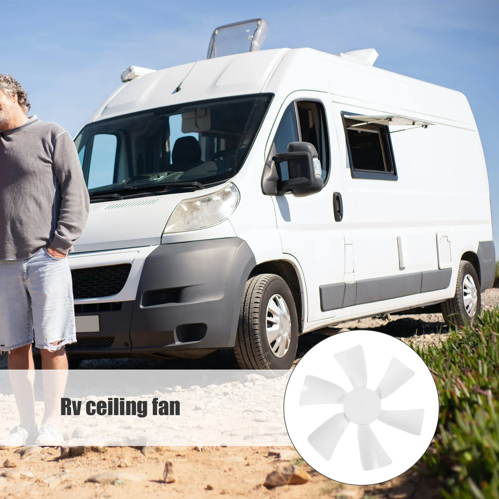 شفرات مروحة بلاستيكية مقاس 6 بوصات بديلة لمروحة تنفيس Rv، شفرات قوية غير قابلة للتشوه، سهلة التركيب، للاستخدام في التخييم والسفر