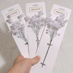 New Mini Pearl Flower Stem Beads Bridal Bouquet Wedding Balloon Cake DIY Party Artificial Flower Bouquet Home Decor
