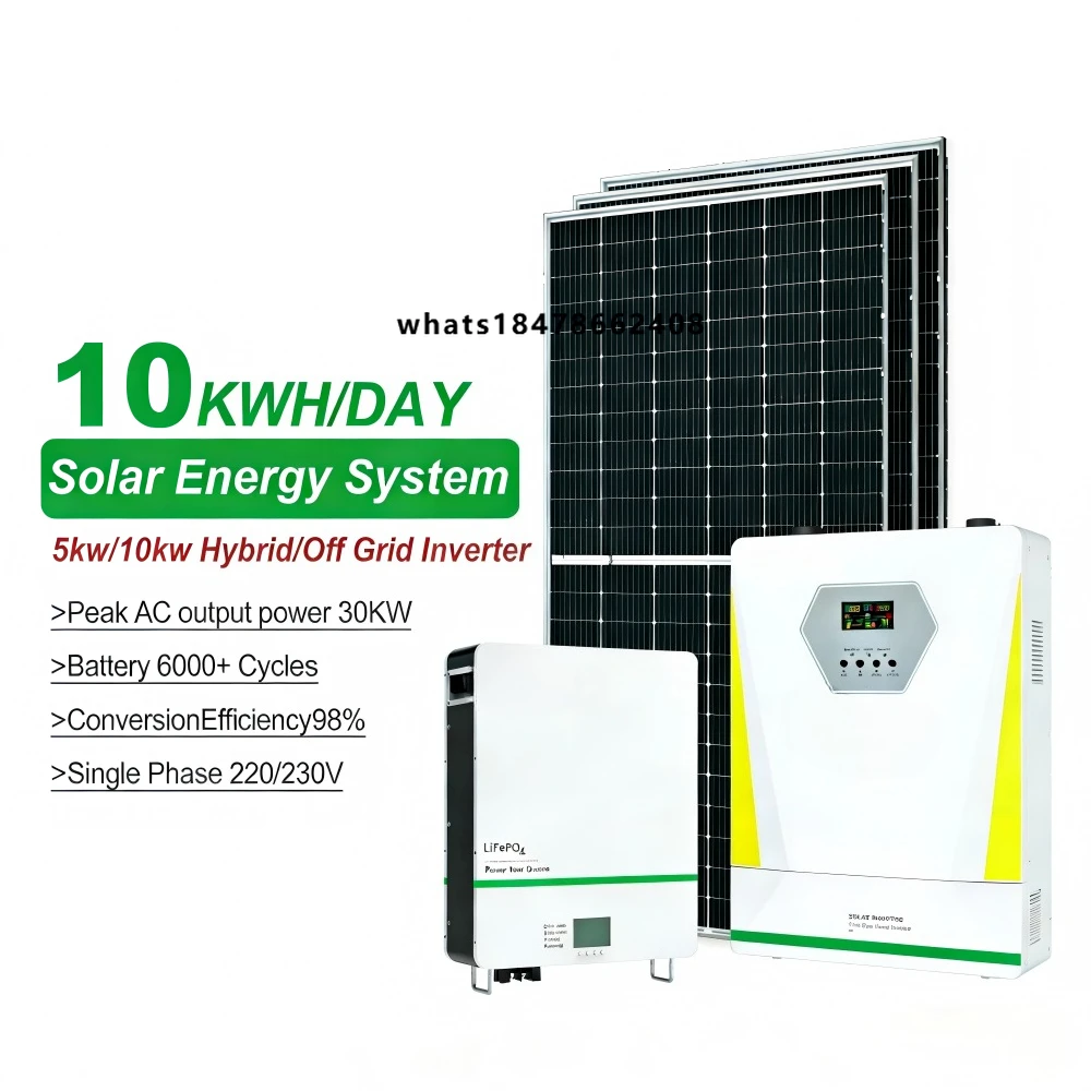 5kW 10kW Solar Panel System Off-Grid Solar Power System/Home Solar Panel Kit 3000W 5000W 10KW Energy Battery for Home
