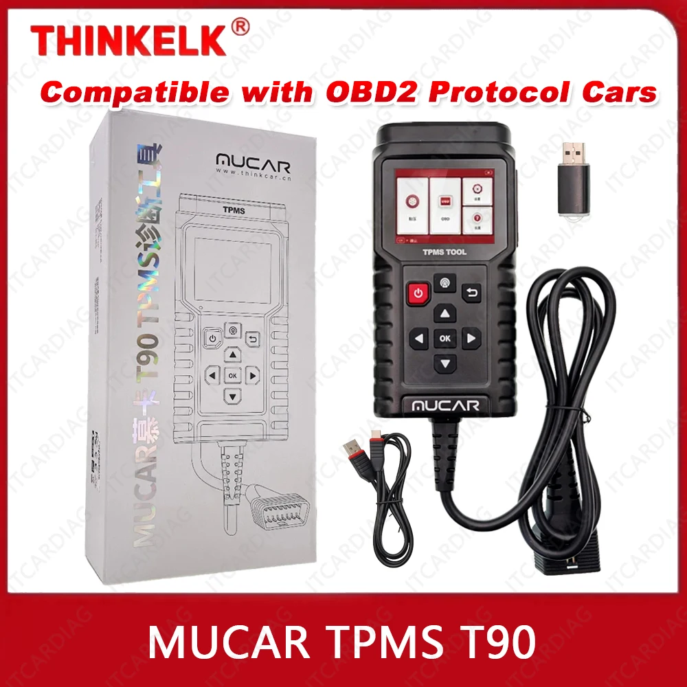 

MUCAR TP T90 TPMS Activation Tool OBD2 Car Diagnostic Fault Code Programmer Tire Pressure Sensor Service Tool PK THINKTPMS T90