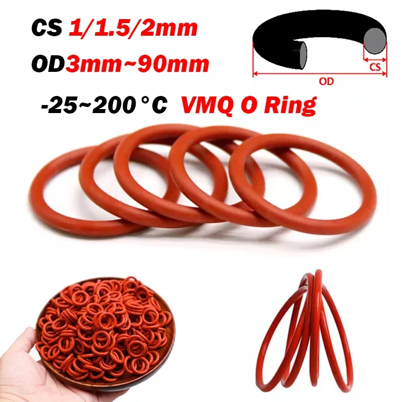 20Pcs Red Silicone …