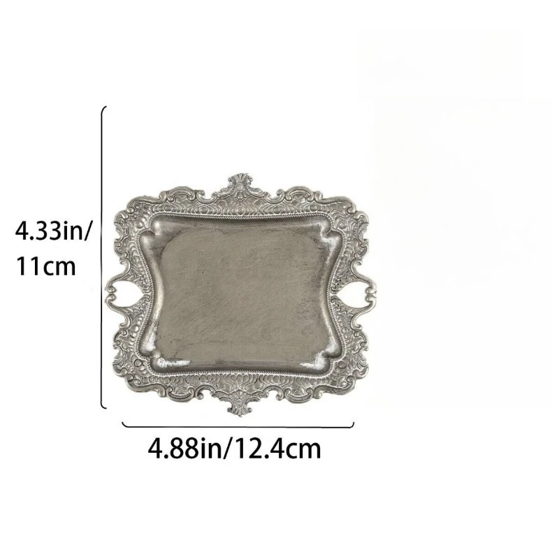 European Retro Old Large Jewelry Tray Ring Rack Jewelry Storage Tray Jewelry Tray Dressing Table Desktop view 5