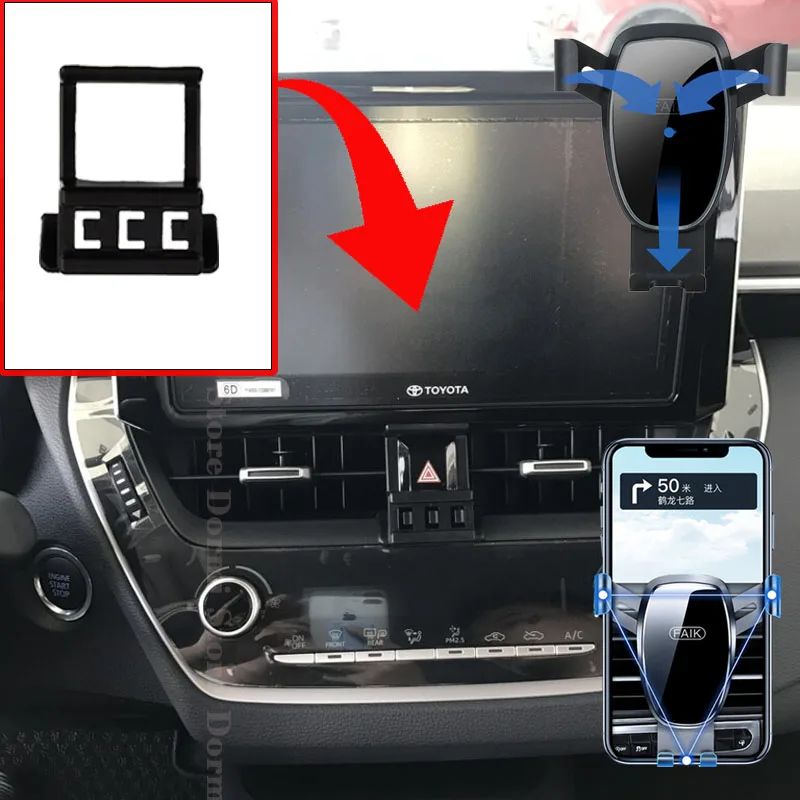 Suporte do telefone móvel do carro para toyota corolla e210 2019 ~ 2023 suporte de ventilação de ar suporte de smartphone automático acessórios de gravidade