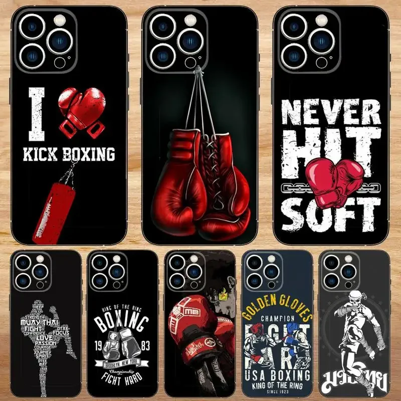 

Strong Boxing Gloves Sport Phone Case For iPhone15,14,13,12,11,Pro,Max,Plus,Mini,X,XS,XR,8,7,6,S,Plus,SE Soft Black Case