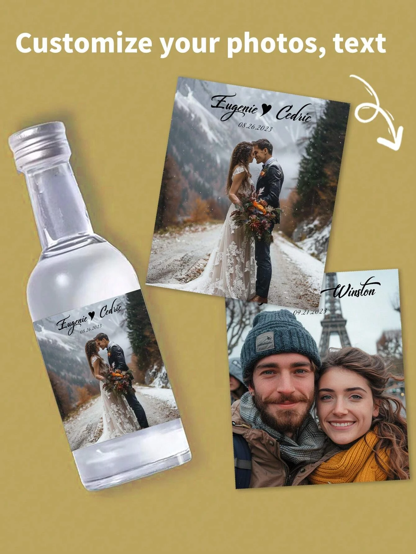 

50 шт., этикетка на заказ, свеча для бутылки вина, персонализированный декор для дня рождения, выпускного вечера, свадьбы, подарки на заказ