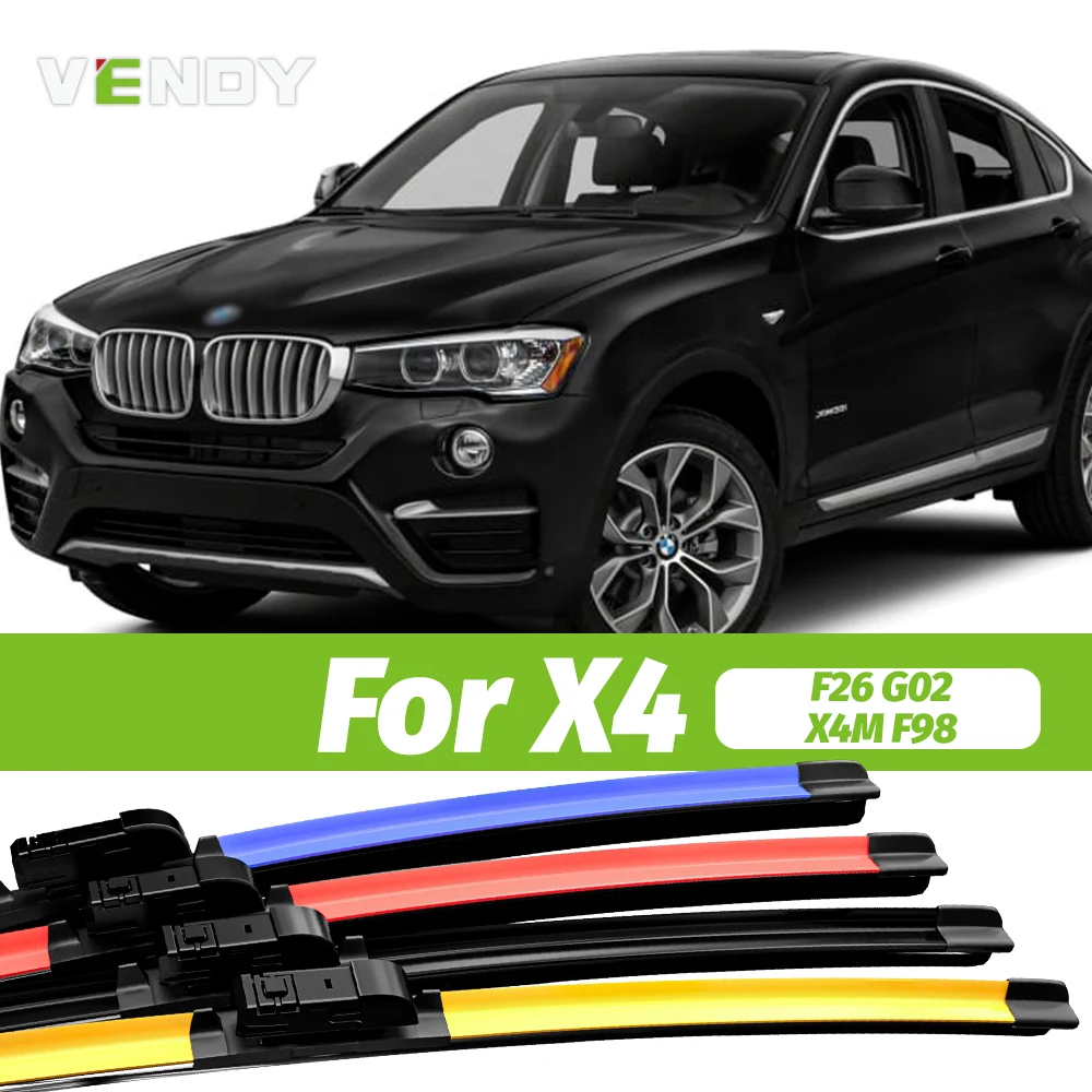 2 stücke Frontscheibe Wischer Klingen Scheibenwischer Für BMW X4 F26 G02 X4M F98 2014-2023 2015 2017 2018 2019 2020 2021 2022