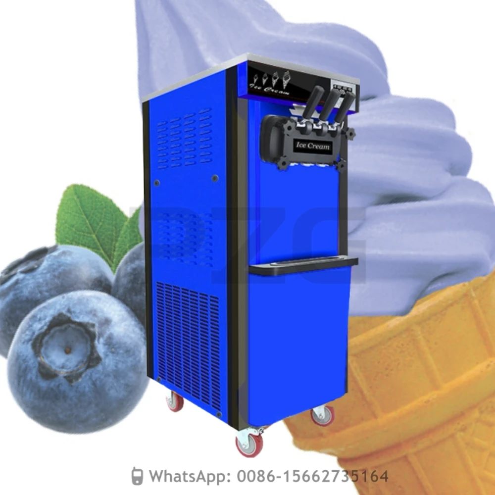 

110V 220V 18~22L/H Economic Commercial Ice Cream Machine Three Top 2+1 Mixed Flavor Ice Cream Maker