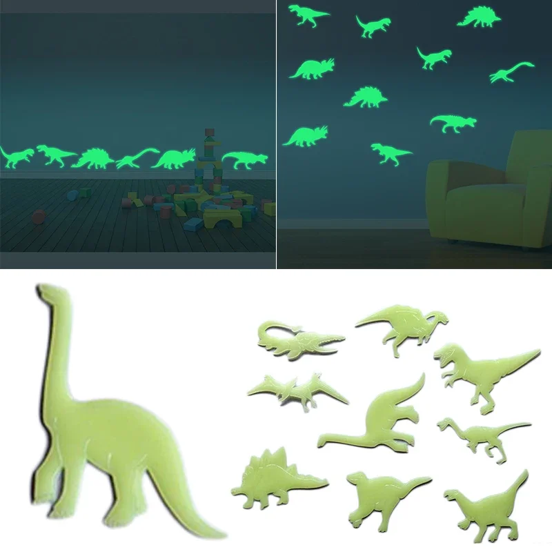 Set Decorative Long-lasting Vibrant Lifelike Easy To Apply Fun Dinosaur Decor Creative Wall Stickers For Kids Dinosaur Lovers 3d