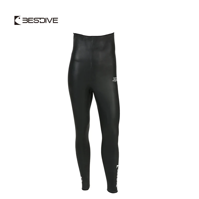 Bestdive Men's 3mm Wetsuit High-Waisted Pants Male Freediving Scuba Diving Smoothskin Yamamoto Neoprene Pants